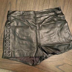 Pleather shorts